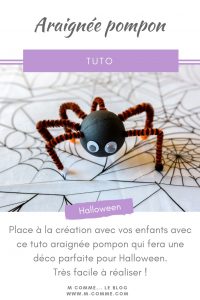 Place à la création avec vos enfants avec ce tuto araignée pompon qui fera une déco parfaite pour Halloween. Très facile à réaliser ! #tuto #tutoenfant #araignee #araigneepompon #pompon #diy #diyenfant #enfants #maman #famille #activiteenfant #halloween #tutohalloween #loisirscreatifs #diyfacile #tutofacile #activitesdumercredi tuto araignée