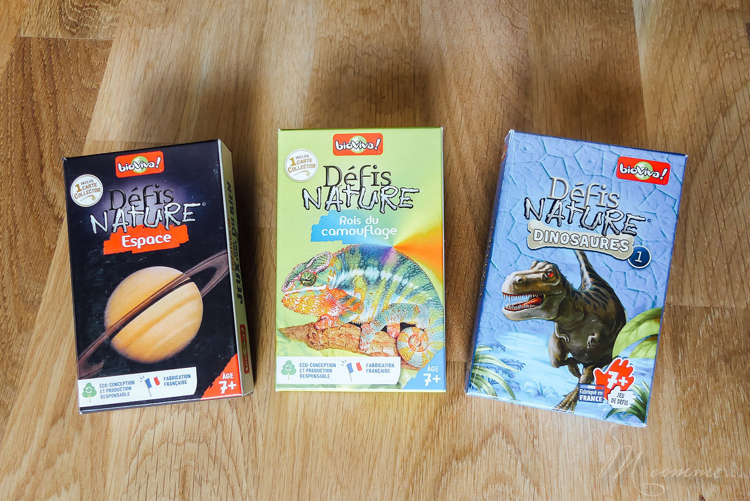 Défis nature de Bioviva est une collection de jeux de cartes qui s’apparente à un jeu de bataille. Educatif, ce jeu sensibilise les enfants aux animaux et à la beauté du monde en s’amusant. Découvrez les rois du camouflage, les dinosaures et l’espace. #curiosité #bioviva #jeu #apprentissage #nature #animaux #decouverte #sensibilisation #jeudesociete #jeudesocieteenfants #jeudecartes #jeudecartesenfants