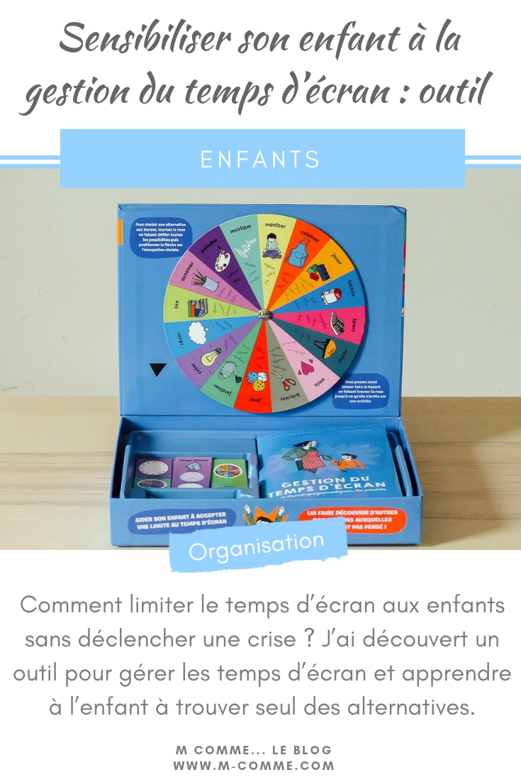 J’ai découvert un outil qui permet, non seulement de limiter les temps d’écrans des enfants, mais aussi de les sensibiliser pour qu’ils apprennent à les gérer seul. C’est le coffret « gestion du temps d’écran » des éditions Mango. Télévision, tablette, téléphone… vous trouverez comment mieux les gérer. #ecran #gestiontempsdecran #enfants #ecranenfants #tablette #telephone #tele #television #accro #solution #temps #regles #limites gestion temps d'écran enfants