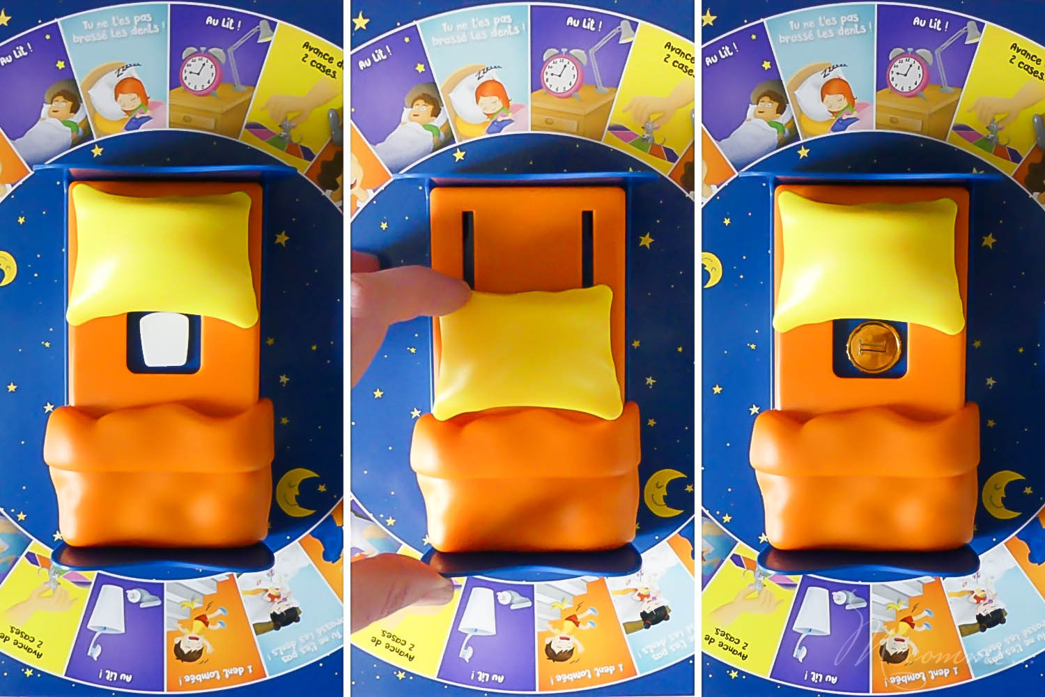 Ce jeu de hasard, « La p’tite souris va passer » chez Dujardin, est amusant, rapide à jouer et un brin magique. Qui sera le premier à récupérer les 4 pièces d’or en échange de ses dents ? #jeudesociete #jeudehasard #dujardin #jeuenfants #5ans #dents #pièces #enfants jeu la p'tite souris va passer