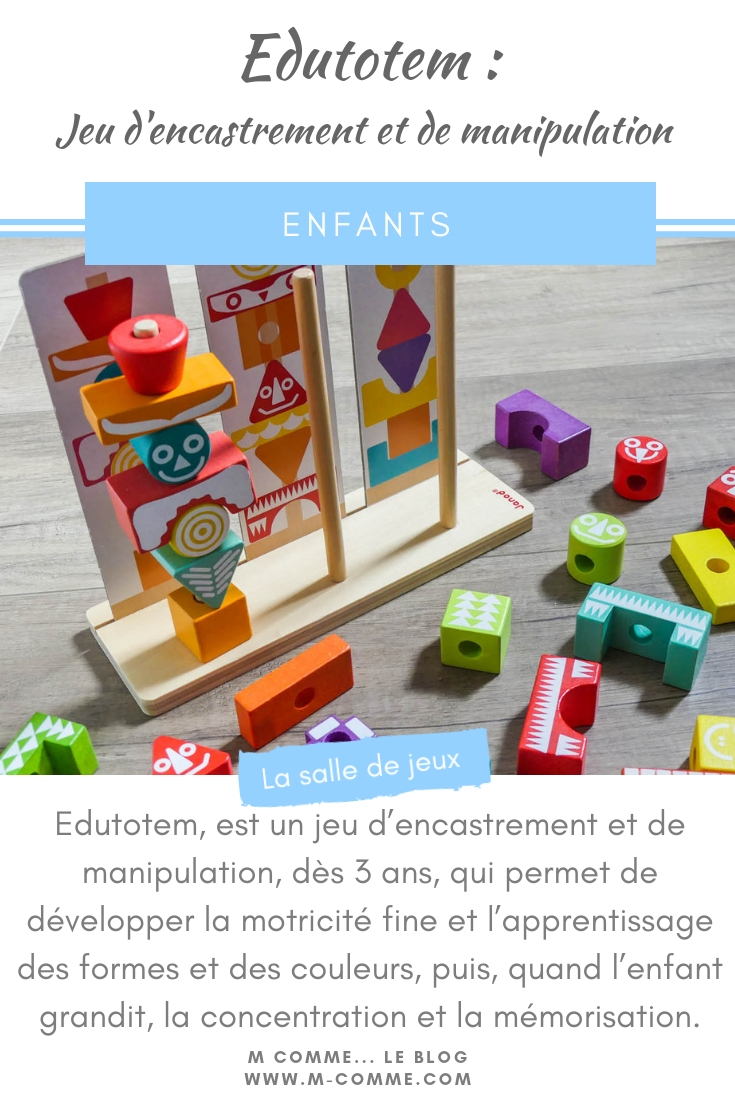 Edutotem, de Janod, est un jeu d’encastrement et de manipulation dès 3 ans. Ce jeu d’éveil permet de développer la motricité fine et l’apprentissage des formes et des couleurs, puis, quand l’enfant grandit, la concentration et la mémorisation. #encastrement #manipulation #eveil #jeueveil #joueteveil #jouetenbois #apprentissage #formes #couleurs #concentration #memorisation #montessori #motricite #motricitefine edutotem jeu d'encastrement et de manipulation