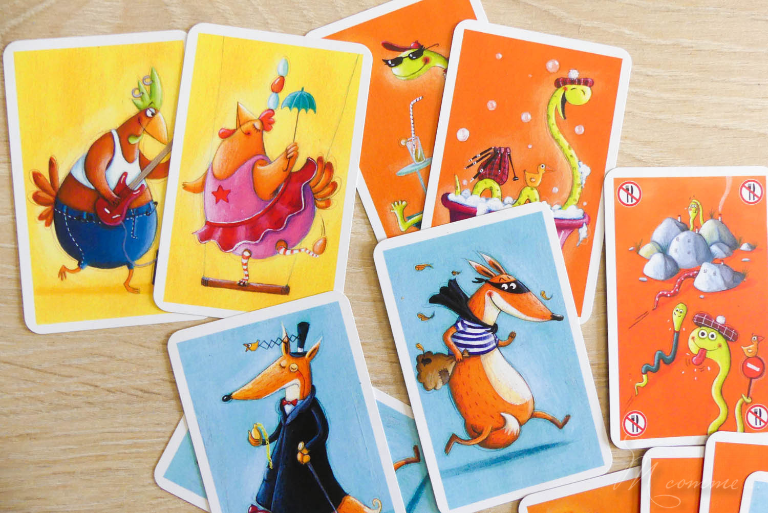 jeu de cartes de voyage poule renard vipère