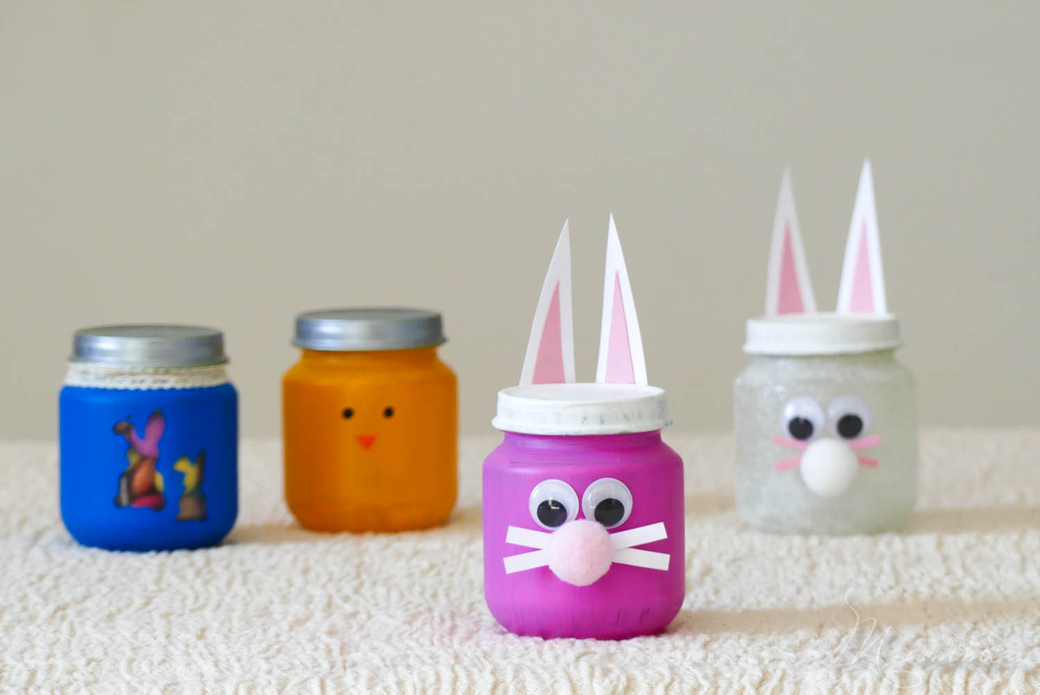 DIY Bocaux de Pâques - Lapin de Pâques en peinture