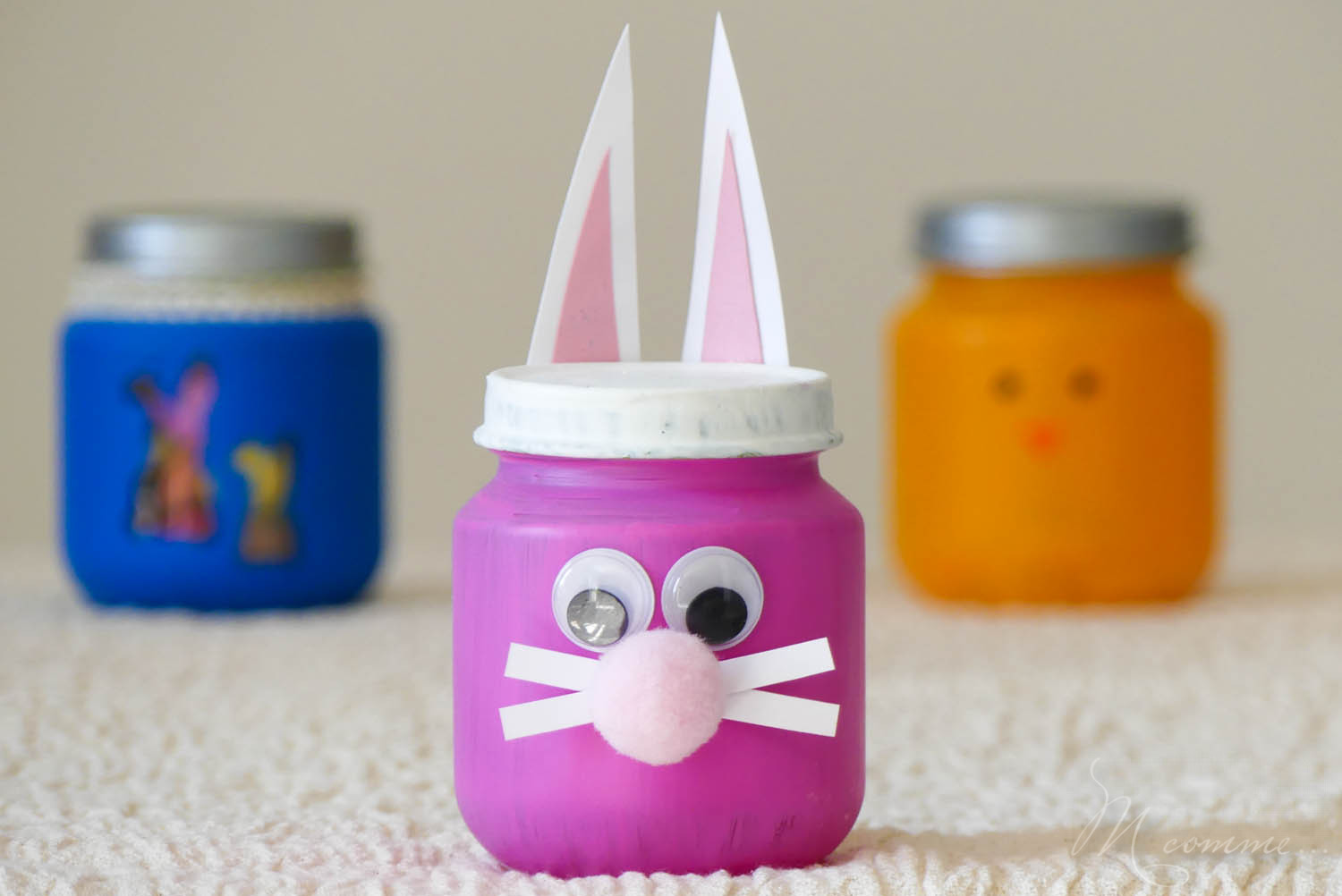 DIY Bocaux de Pâques - Lapin de Pâques en peinture