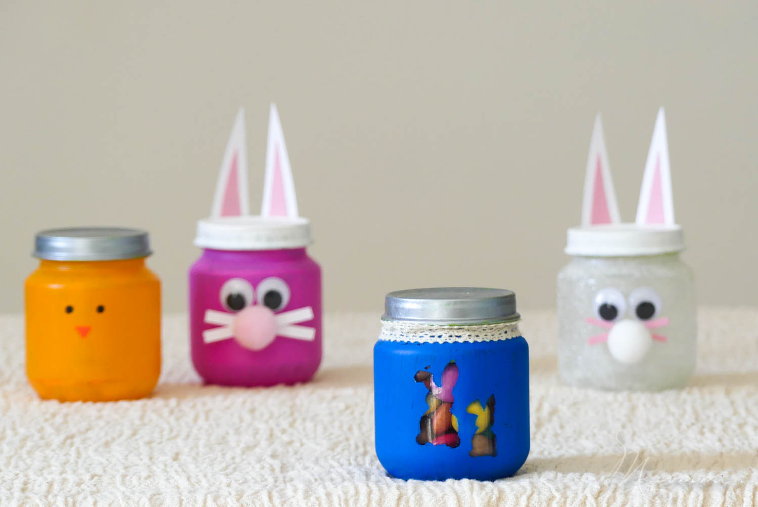 DIY Bocaux de Pâques - Pochoir Lapin