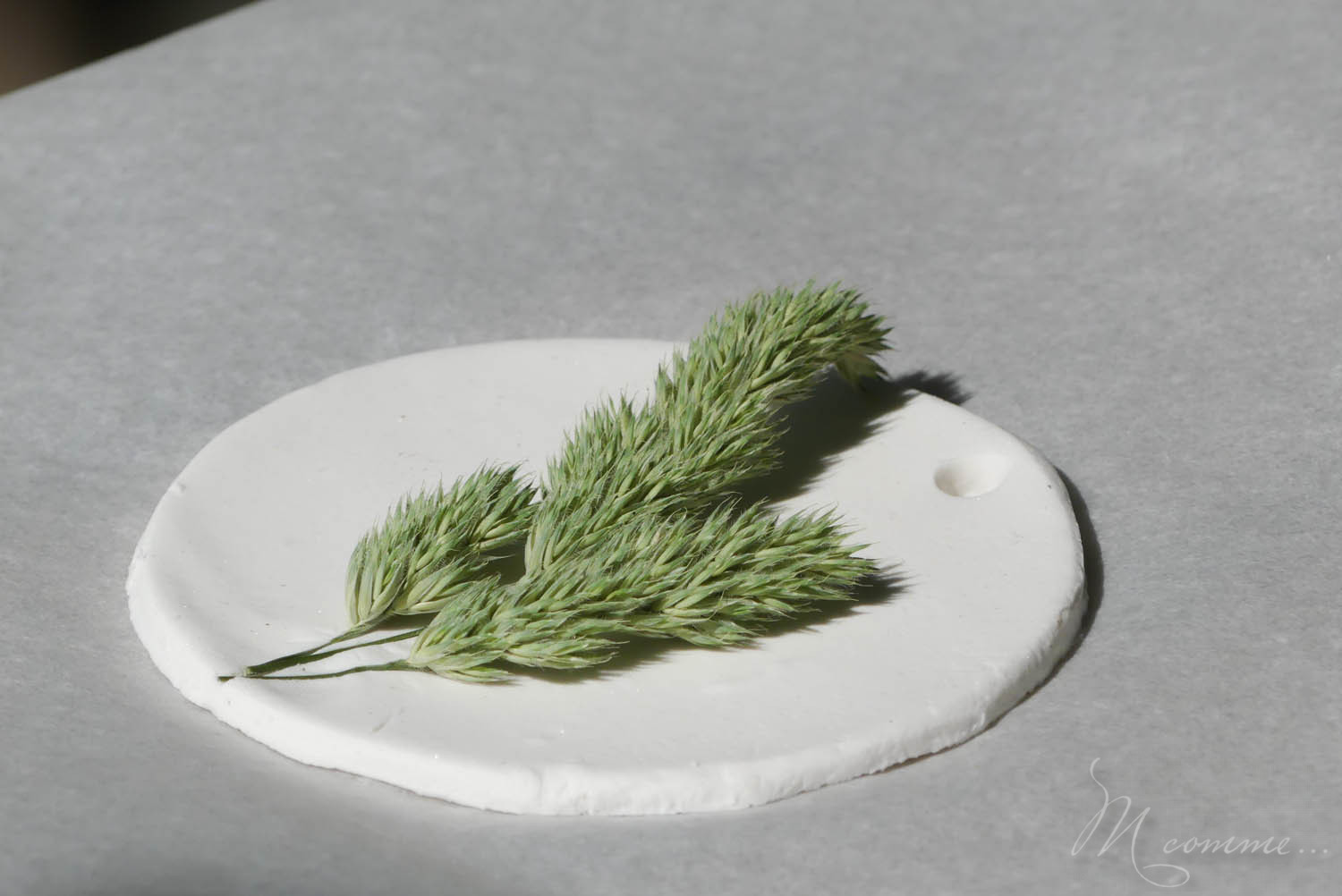 Bricolage fête des mères médaillon pâte autodurcissante et fleurs