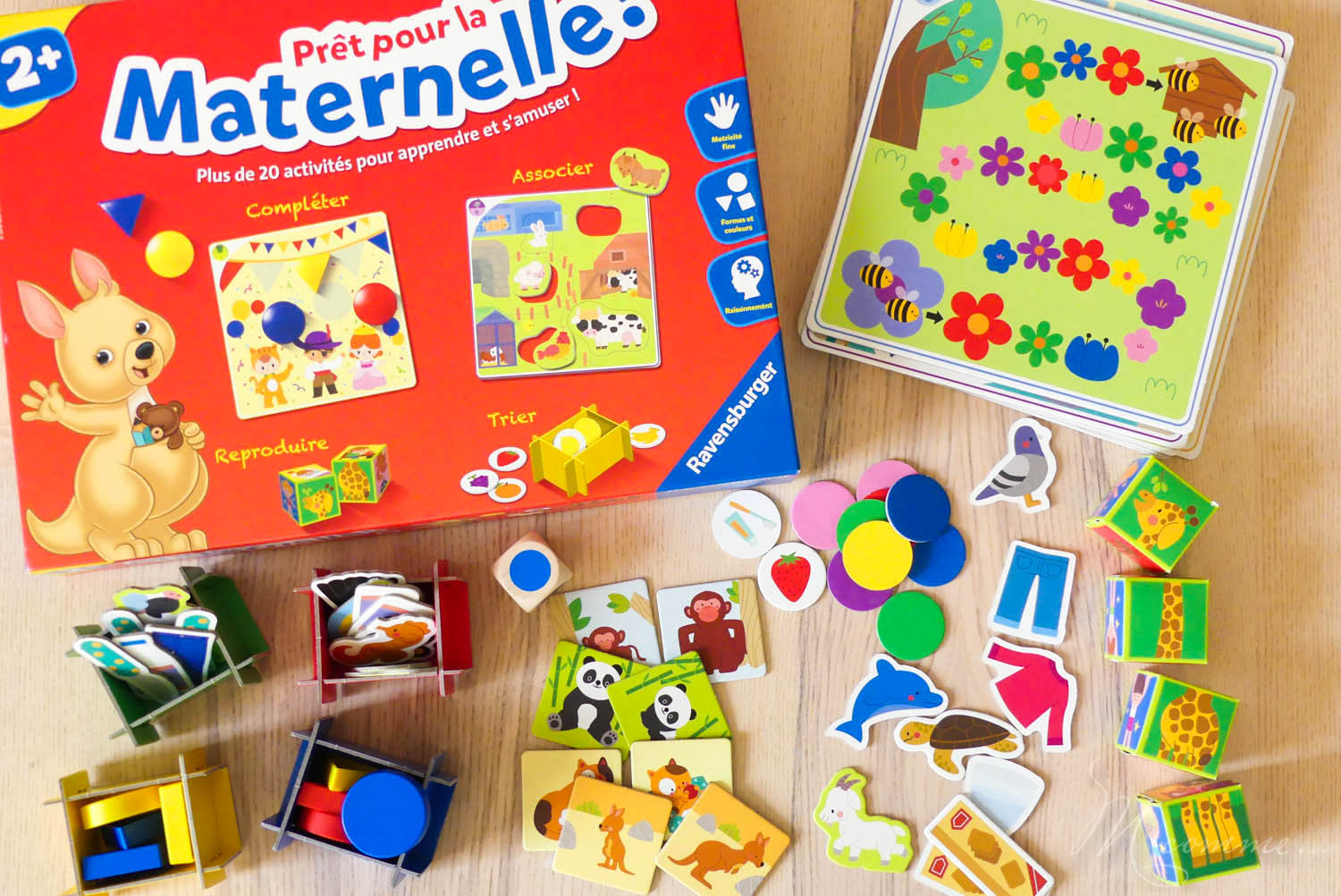 Comment préparer son enfant à l’entrée en maternelle ? Tour d'horizon et avis sur "Prêt pour la maternelle" de Ravensburger, un coffret ludique autour des apprentissages. #maternelle #apprentissages #activites #enfant #ecole #primaire #apprendre #ludique #completer #trier #notions #reproduire #associer Avis Prêt pour la maternelle pour apprendre les notions de base de Ravensburber