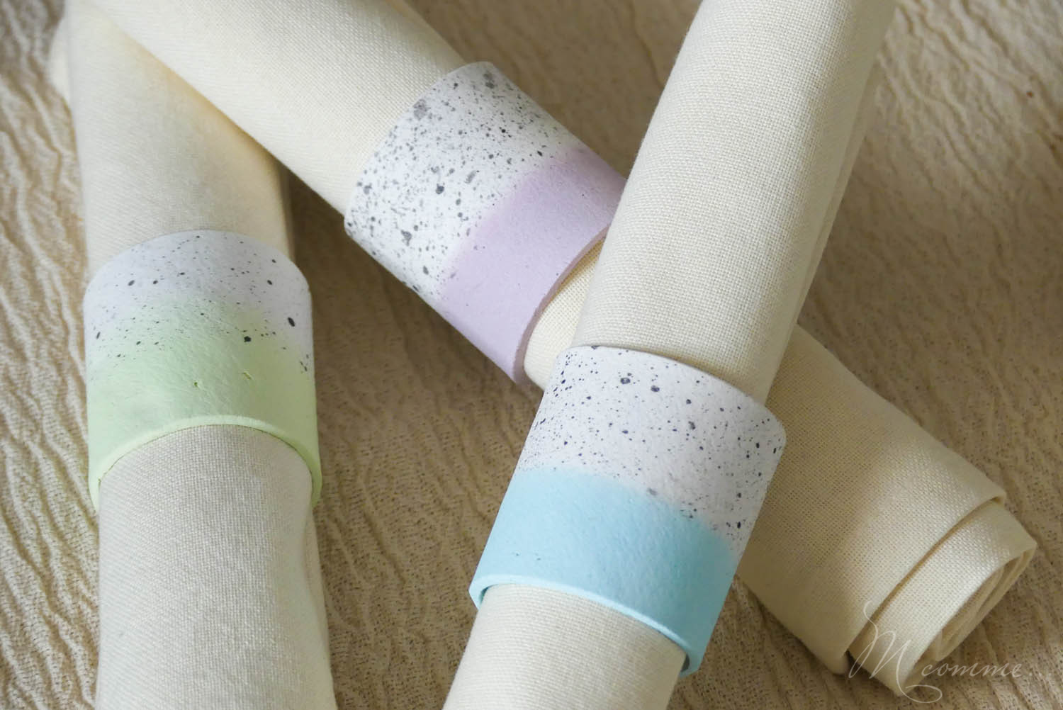 Tuto ronds de serviette pâte fimo noël ou mariage