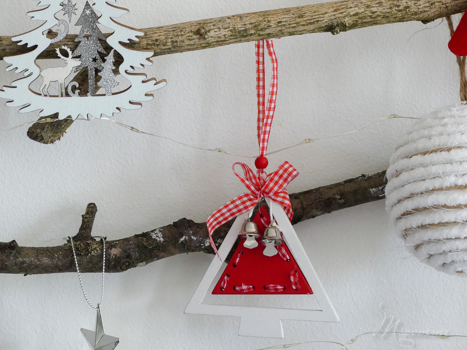 Décoration de sapin de Noël mural en bois flotté