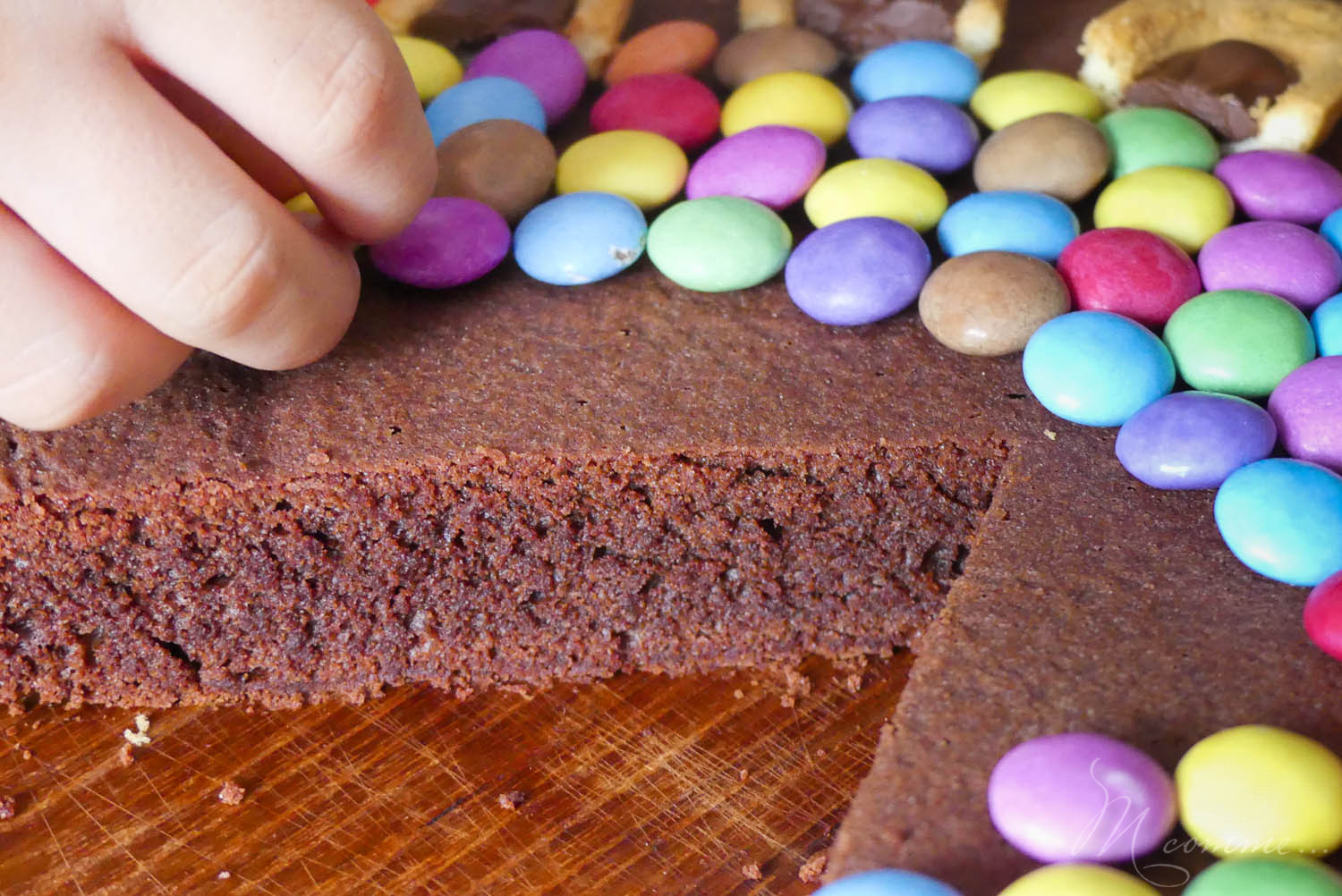 gâteau poisson au chocolat avec smarties