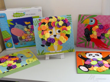 Idée cadeau enfant 3 ans tableau feutrine crealign