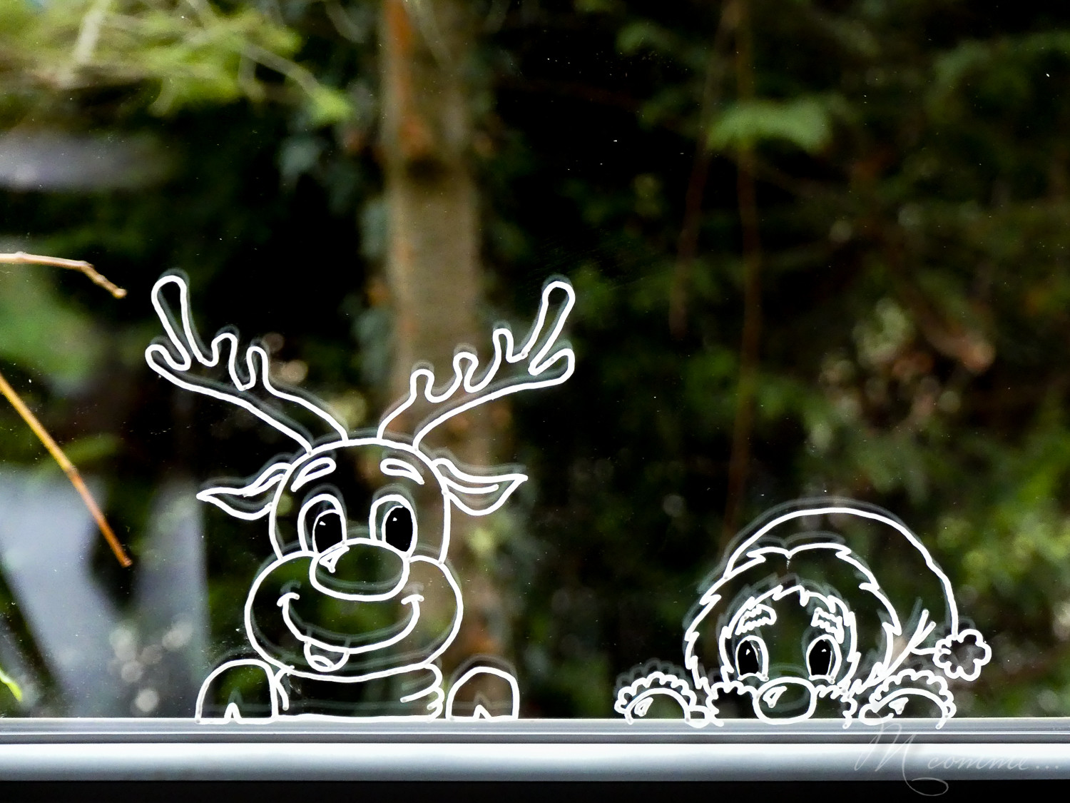 Modèles dessins de Noël à télécharger pour décoration de fenêtres ou coloriage