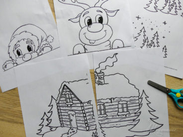 Modèles décoration fenêtre Noël à faire soi-même Printable